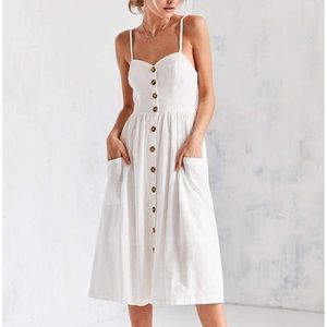 Uo cooperative linen button up midi
